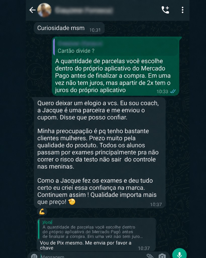 Mensagem de WhatsApp de cliente 5